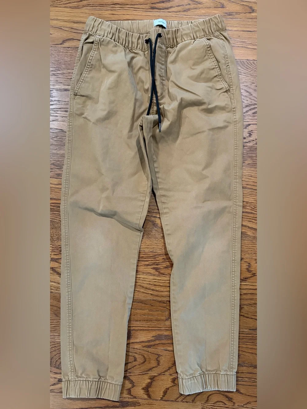 Men’s Lot Old Navy Chino Joggers Khaki/ Long Sleeve Active Full Zip Hoodie Small